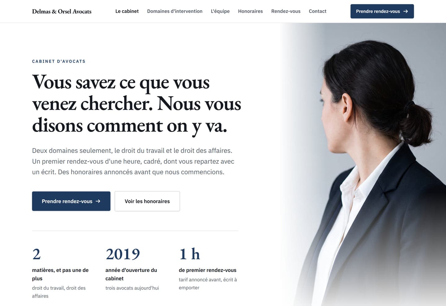 Aperçu du site Delmas & Orsel Avocats